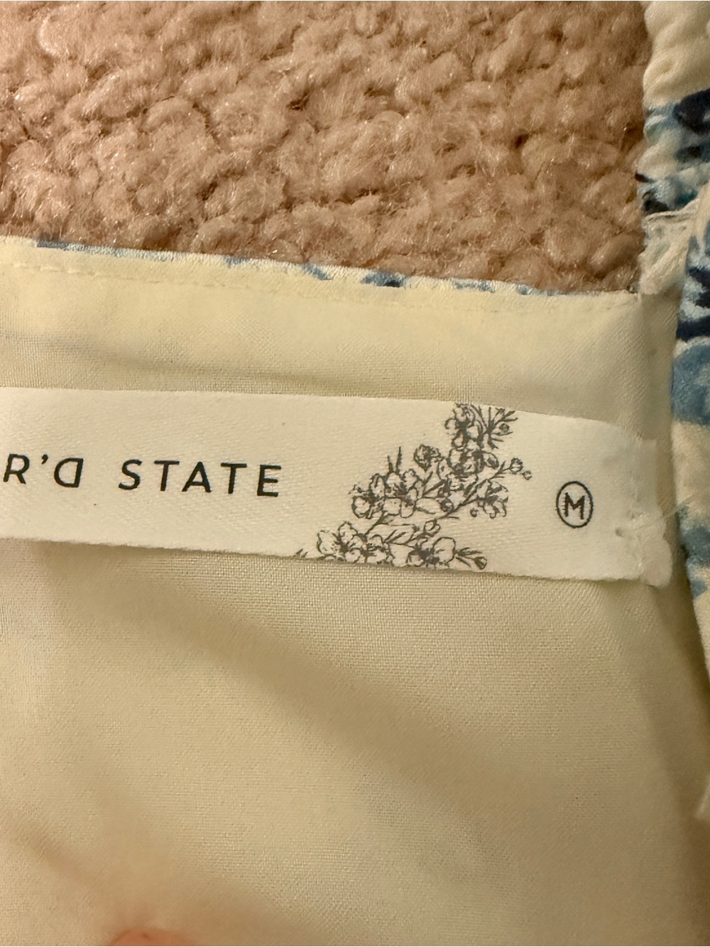 Altar’d State NWT Blue Floral Puff Sleeve Babydoll Mini Dress Medium Cottagecore - Picture 4 of 11